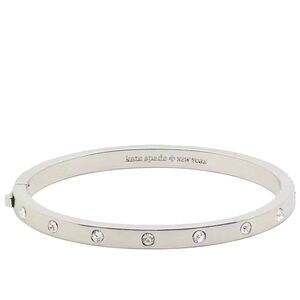 Kate Spade Set in Stone Silver & Crystal Hinged Bracelet